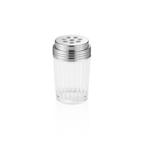 Streuer, Ø 7 cm, Höhe 11,5 cm, 8 mm Perforierung, Glas, Chromnickelstahl 18/8 - 1494003 - 1494003