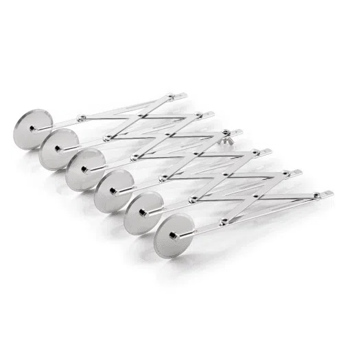 Teigschneider, 6 Rädchen, Ø 5 cm, 24 cm, mit justierbarer max. Schnittbreite 12 cm, Edelstahl - 1507006 - 1507006 Teigschneider, 6 Rädchen, Ø 5 cm, 24 cm, mit justierbarer max. Schnittbreite 12 cm, Edelstahl - 1507006 - 1507006