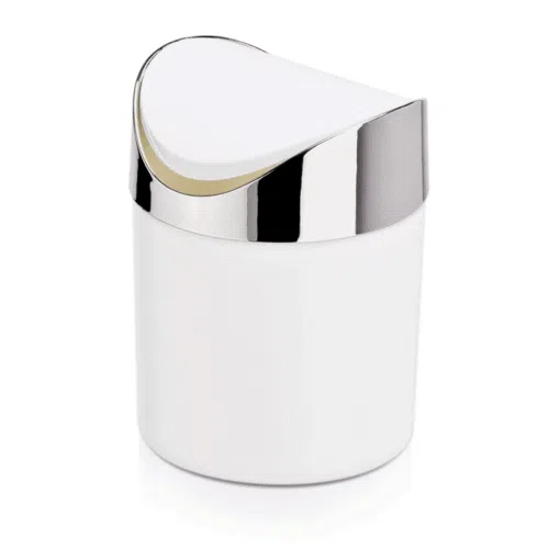 Tischrestebehälter, 1,2 ltr., Ø 12 cm, Verchromt, Kunststoff - 1531002 - 1531002