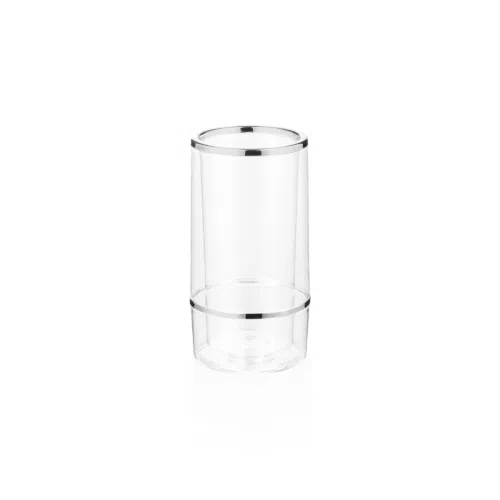 Flaschenkühler, Ø 11,5 cm, Höhe 23 cm, transparent, doppelwandig, Kunststoff - 1533000 - 1533000
