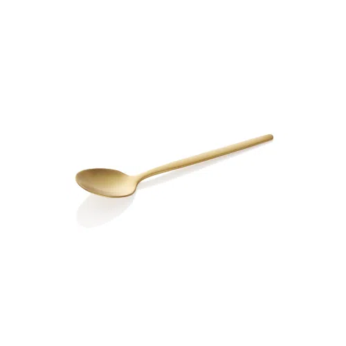Kaffeelöffel Set ALEX GOLD, mit gold, matter PVD Beschichtung, 13,5 cm, Set á 12 Stück, Chromnickelstahl 18/10 - 1612303 - 1612303