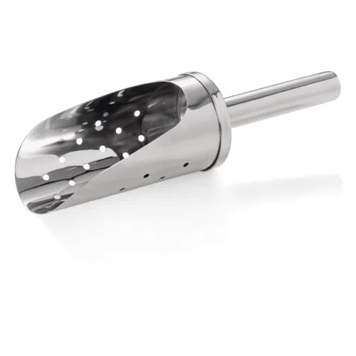 Eisschaufel, 18 cm, Perforierung Ø 3 mm, Chromnickelstahl - 1636180 - 1636180