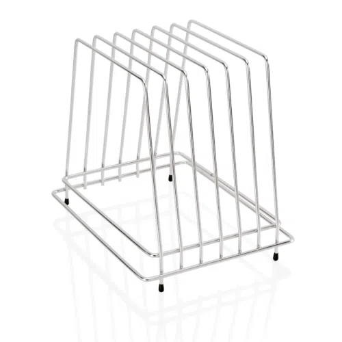 Schneidbretthalter für 6 Bretter bis max. 2,5 cm, 29,5 x 23,5 x 27,5 cm, Chromnickelstahl - 1830006 - 1830006