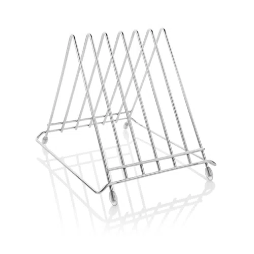 Schneidbretthalter für 6 Bretter bis max. 2,8 cm, 34,5 x 26,5 x 27,5 cm, Chromnickelstahl - 1830106 - 1830106