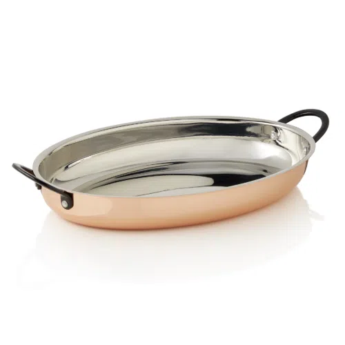 Servierpfanne STEEL & STYLE RUBY, 30 x 22 x 4,5 cm, 1,5 ltr., Kupfer, Messing, Chromnickelstahl - 2022302 - 2022302