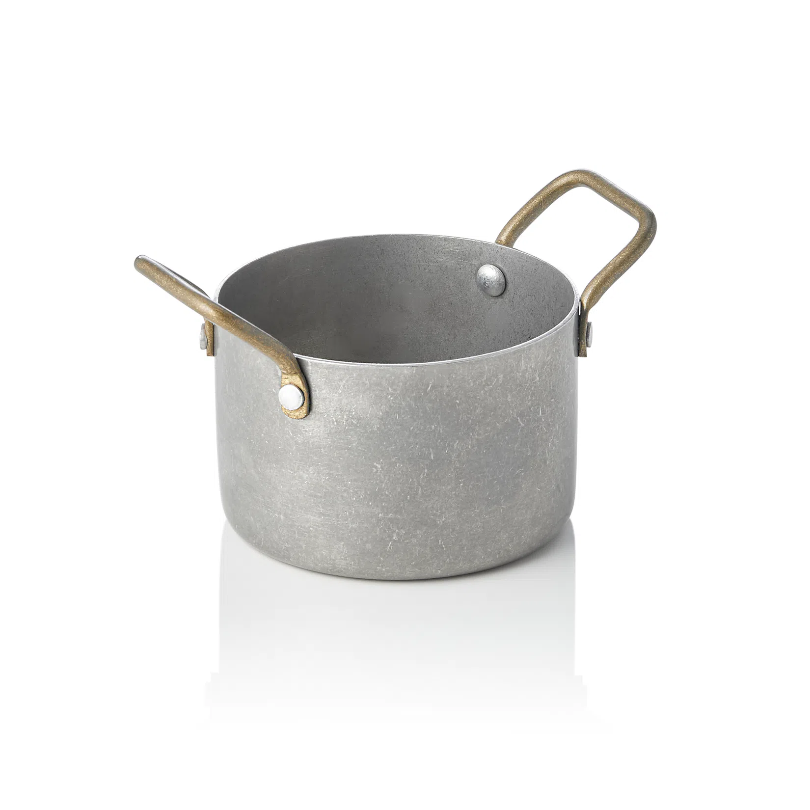 Serviertopf STEEL & STYLE, mit 2 Messinggriffen, 310 ml, Ø 9 cm, vintage, Messing, PVD, Chromnickelstahl - 2046009 - 2046009 Serviertopf STEEL & STYLE, mit 2 Messinggriffen, 310 ml, Ø 9 cm, vintage, Messing, PVD, Chromnickelstahl - 2046009 - 2046009