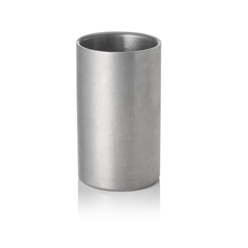 Flaschenkühler, Ø 12 cm, Höhe 19 cm, vintage, doppelwandig, Chromnickelstahl, PVD Beschichtung - 2050012 - 2050012
