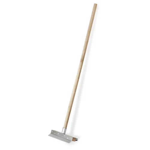 Reinigungsbürste mit Schaber, 156 cm, mit Stahlborsten 4 cm, Holz, Stahl - 2295150 - 2295150