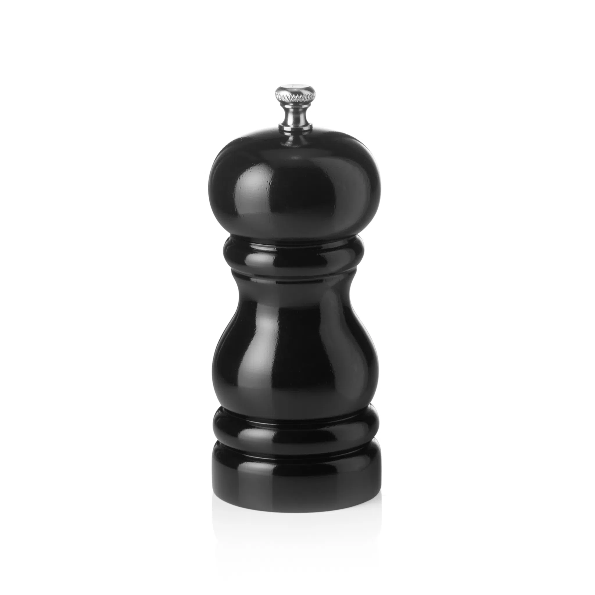 Pfeffermühle mit Keramikmahlwerk CLASSIC MILL, Höhe 11 cm, schwarz glänzend, Holz - 2430011 - 2430011 Pfeffermühle mit Keramikmahlwerk CLASSIC MILL, Höhe 11 cm, schwarz glänzend, Holz - 2430011 - 2430011
