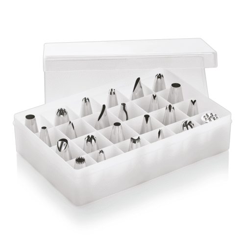 Spritztüllen Set, 17 x 11,5 x 4,5 cm, 24-teilig, Edelstahl - 3105024 - 3105024 Spritztüllen Set, 17 x 11,5 x 4,5 cm, 24-teilig, Edelstahl - 3105024 - 3105024