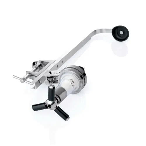 Regalhalterung für Flaschen, verstellbar 24 bis 34 cm, mit 2 cl Dosiergerät, Aluminium, Kunststoff - 3211002 - 3211002