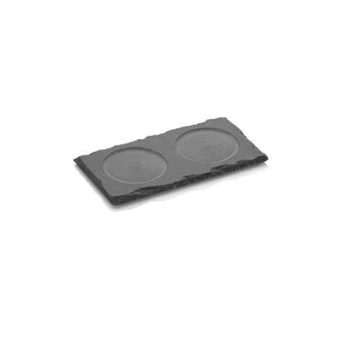 Untersetzer für 2 Mühlen für CLASSIC MILL, 16 x 8 x 1 cm, Naturschiefer - 3328002 - 3328002