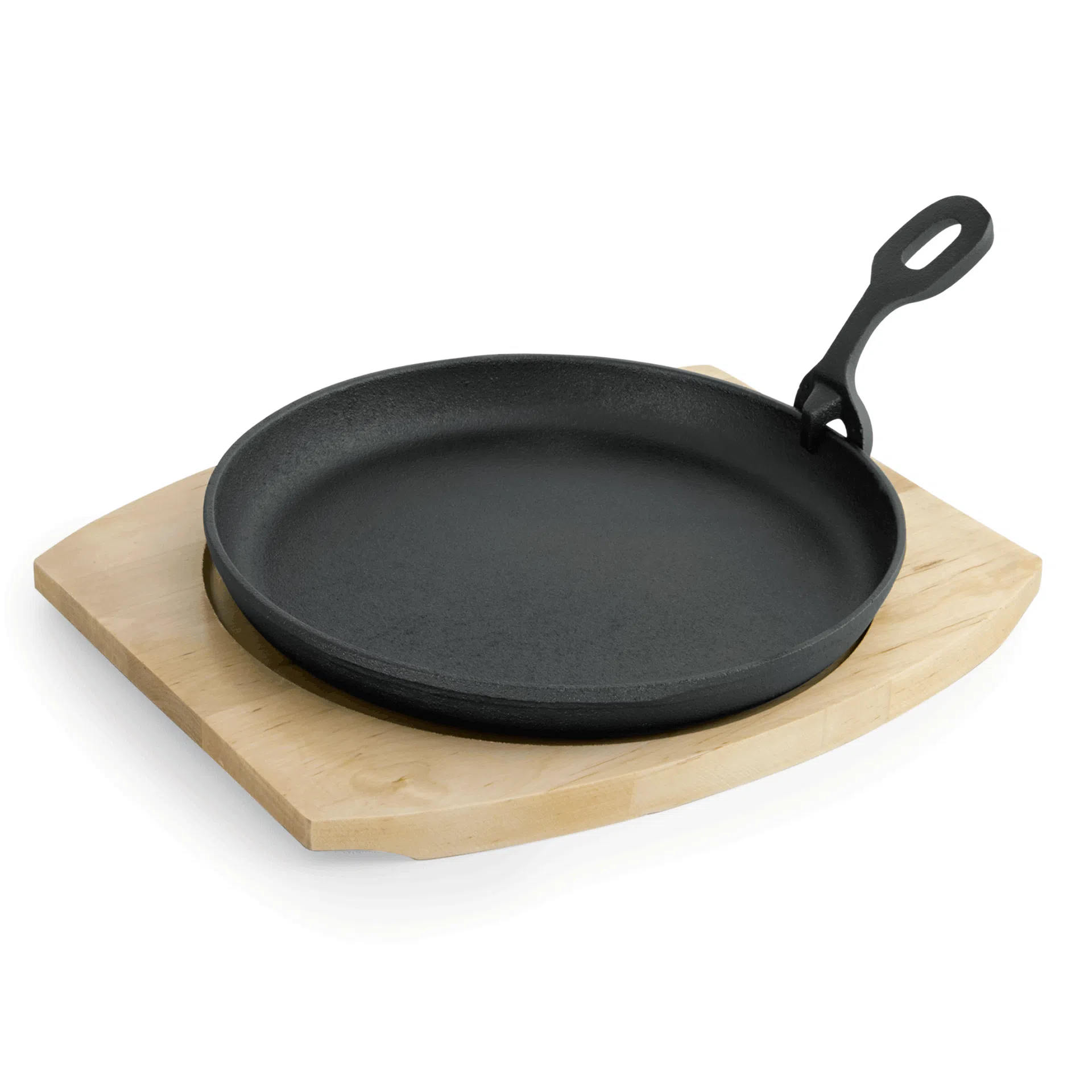 Servierpfanne IRON DINING, mit Holzuntersetzer, Ø 22 cm, Höhe 2,5 cm, Gusseisen, Holz - 3520220 - 3520220 Servierpfanne IRON DINING, mit Holzuntersetzer, Ø 22 cm, Höhe 2,5 cm, Gusseisen, Holz - 3520220 - 3520220