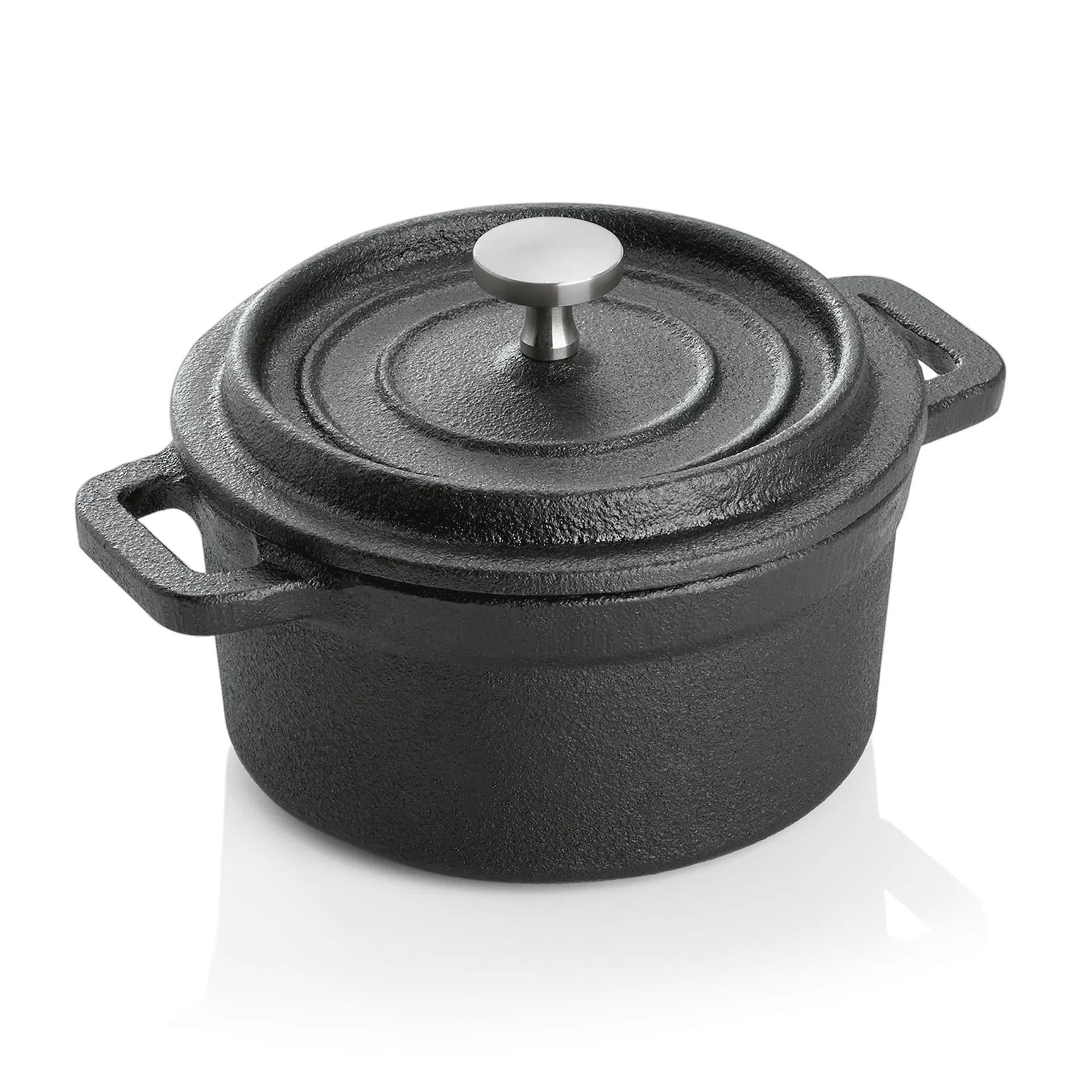 Cocotte, Ø 10 cm, Höhe 6 cm, schwarz, Gusseisen, Edelstahl - 3525101 - 3525101 Cocotte, Ø 10 cm, Höhe 6 cm, schwarz, Gusseisen, Edelstahl - 3525101 - 3525101