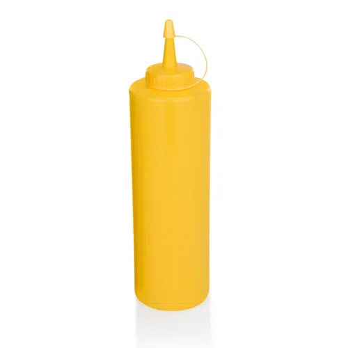 Quetschflasche Set, Ø 7 cm, 0,7 ltr., gelb, Set á 6 Stück, Polyethylen - 3731001 - 3731001