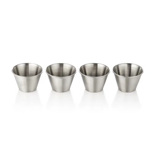 Dipschale Set, 80 ml, Ø 7 cm, Set á 4 Stück, Chromnickelstahl - 4010004 - 4010004