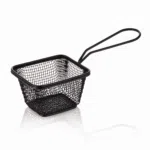 Servier- und Frittierkorb, 10,5 x 9 x 7 cm, schwarz pulverbeschichtet, Chromnickelstahl - 4021110 - 4021110