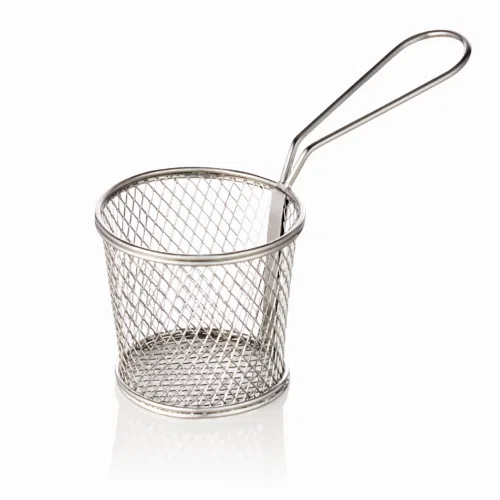 Servier- und Frittierkorb, Ø 9,5 cm, Höhe 8,5 cm, Chromnickelstahl - 4022009 - 4022009