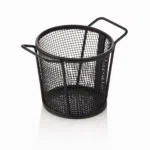 Servier- und Frittierkorb, Ø 9,5 cm, Höhe 8,5 cm, schwarz pulverbeschichtet, Chromnickelstahl - 4023109 - 4023109