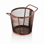 Servier- und Frittierkorb, Ø 9,5 cm, Höhe 8,5 cm, kupferfarben, Chromnickelstahl - 4023209 - 4023209