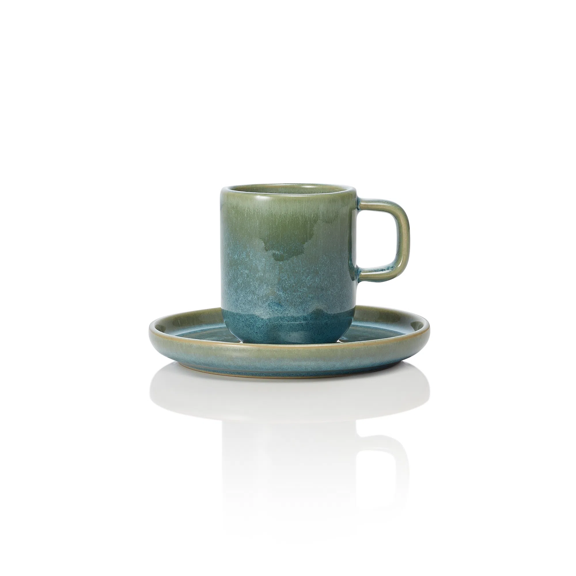 Espresso- und Untertasse Set ROCKZZERO, 90 ml, myrtle green, Set á 6 Stück, Steinzeug - 452304009 - 452304009 Espresso- und Untertasse Set ROCKZZERO, 90 ml, myrtle green, Set á 6 Stück, Steinzeug - 452304009 - 452304009