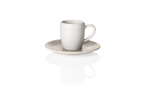 Espresso- und Untertasse Set ROCKZZERO, 80 ml, iris, Set á 6 Stück, Steinzeug - 472604008 - 472604008