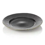 Teller Set MAYA KURO, flach, Ø 30 cm, schwarz, Set á 2 Stück, Porzellan - 4851030 - 4851030