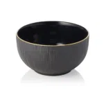 Schale Set MAYA KURO, tief, Ø 15 cm, 750 ml, schwarz, Set á 4 Stück, Porzellan - 4851615 - 4851615
