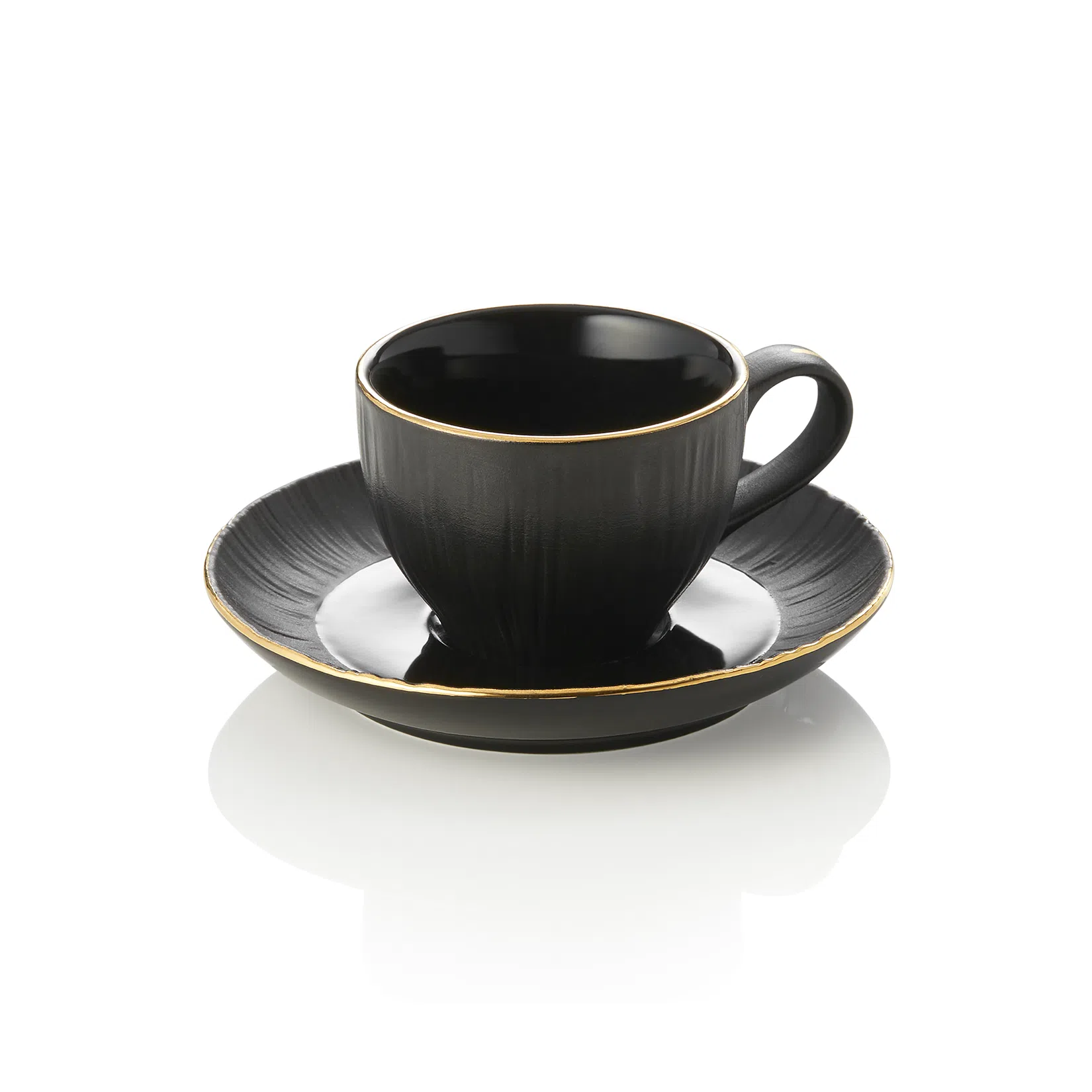 Espressotasse mit Untertasse Set MAYA KURO, 80 ml, schwarz, Set á 4 Stück, Porzellan - 4851708 - 4851708 Espressotasse mit Untertasse Set MAYA KURO, 80 ml, schwarz, Set á 4 Stück, Porzellan - 4851708 - 4851708