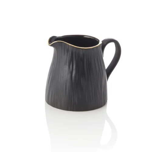 Gießer Set MAYA KURO, Ø 4,5 cm, 100 ml, schwarz, Set á 6 Stück, Porzellan - 4851910 - 4851910