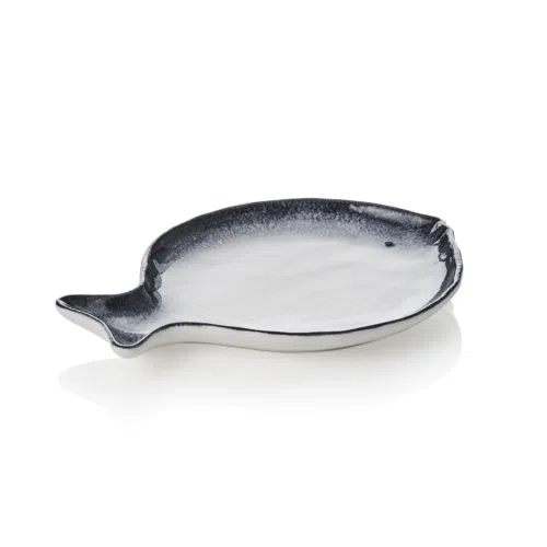 Fischteller Set, 21 x 16 x 2 cm, Set á 6 Stück, Porzellan - 4852021 - 4852021