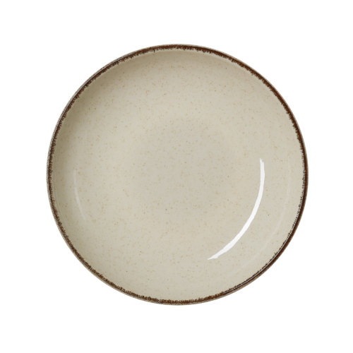Teller Set SMILLA SAND, tief, Ø 21 cm, sand, Set á 6 Stück, Porzellan - 4887321 - 4887321