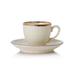 Espresso- und Untertasse Set SMILLA SAND, 90 ml, sand, Set á 6 Stück, Porzellan - 4887909 - 4887909