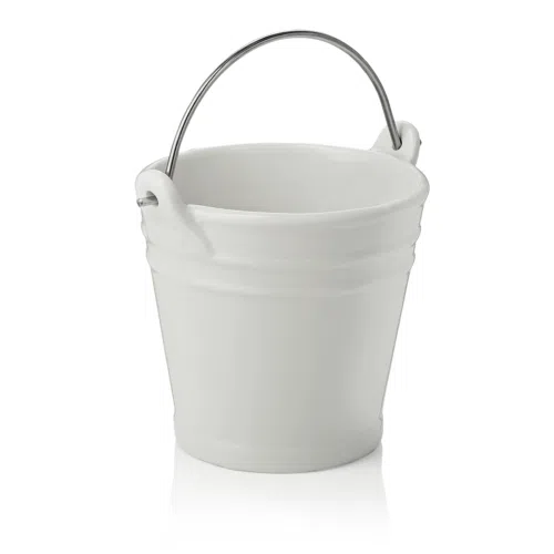 Tischrestebehälter, 450 ml, Ø 10,5 cm, Porzellan, Edelstahl - 4914010 - 4914010