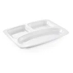 Abteilschale Set, 3-fach Unterteilung, 31 x 23 x 3 cm, Set á 3 Stück, Porzellan - 4924003 - 4924003