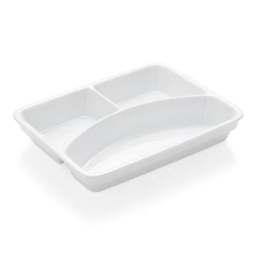 Abteilschale Set HAMBURG SYSTEM, 23,5 x 17,5 x 3,7 cm, 3-fach Unterteilung, Set á 3 Stück, Porzellan - 4925233 - 4925233