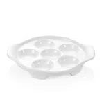Schneckenpfanne Set, mit Lappengriffen, für 6 Schnecken, Ø 15 cm, Set á 6 Stück, Porzellan - 4937006 - 4937006