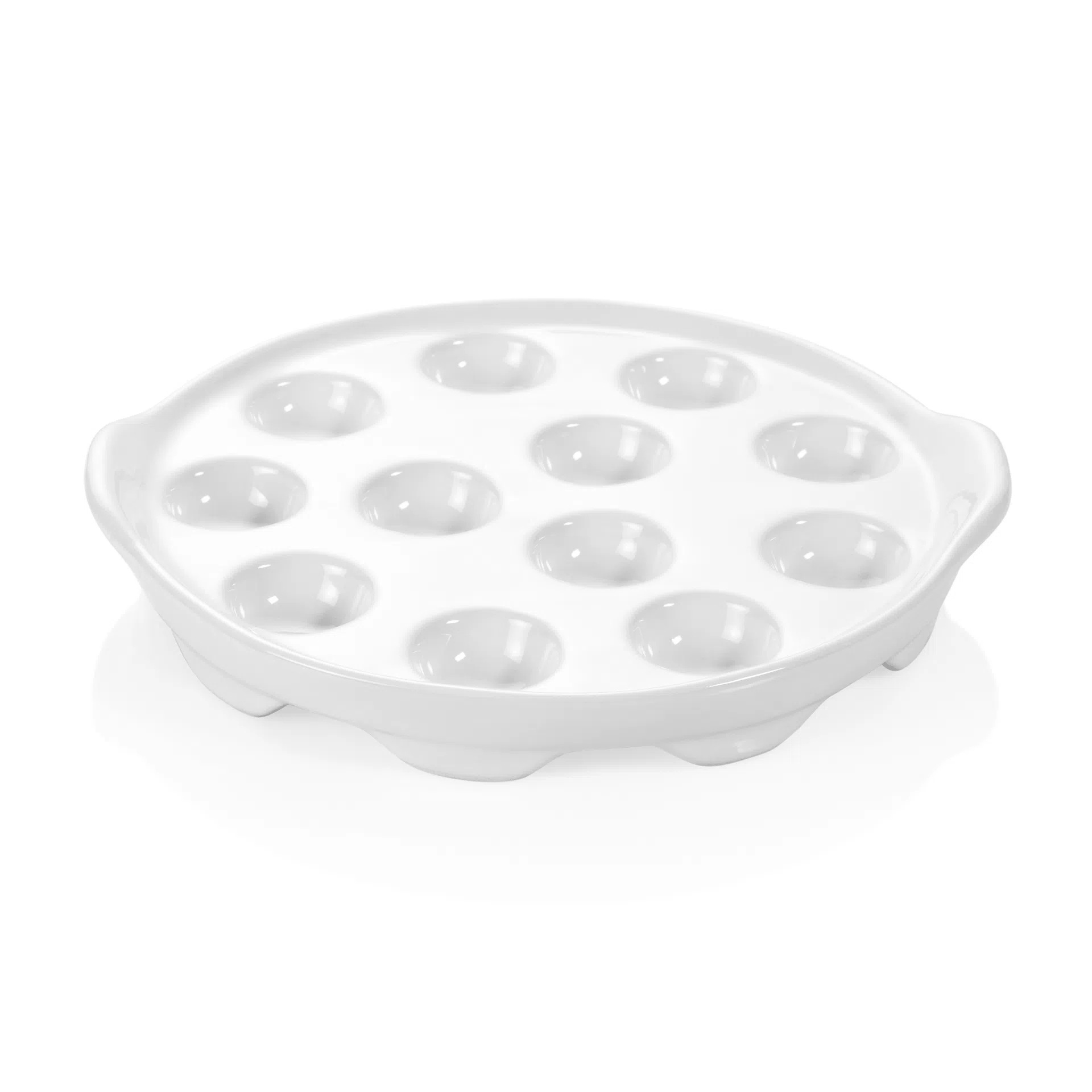 Schneckenpfanne Set, mit Lappengriffen, für 12 Schnecken, Ø 20 cm, Set á 6 Stück, Porzellan - 4937012 - 4937012 Schneckenpfanne Set, mit Lappengriffen, für 12 Schnecken, Ø 20 cm, Set á 6 Stück, Porzellan - 4937012 - 4937012