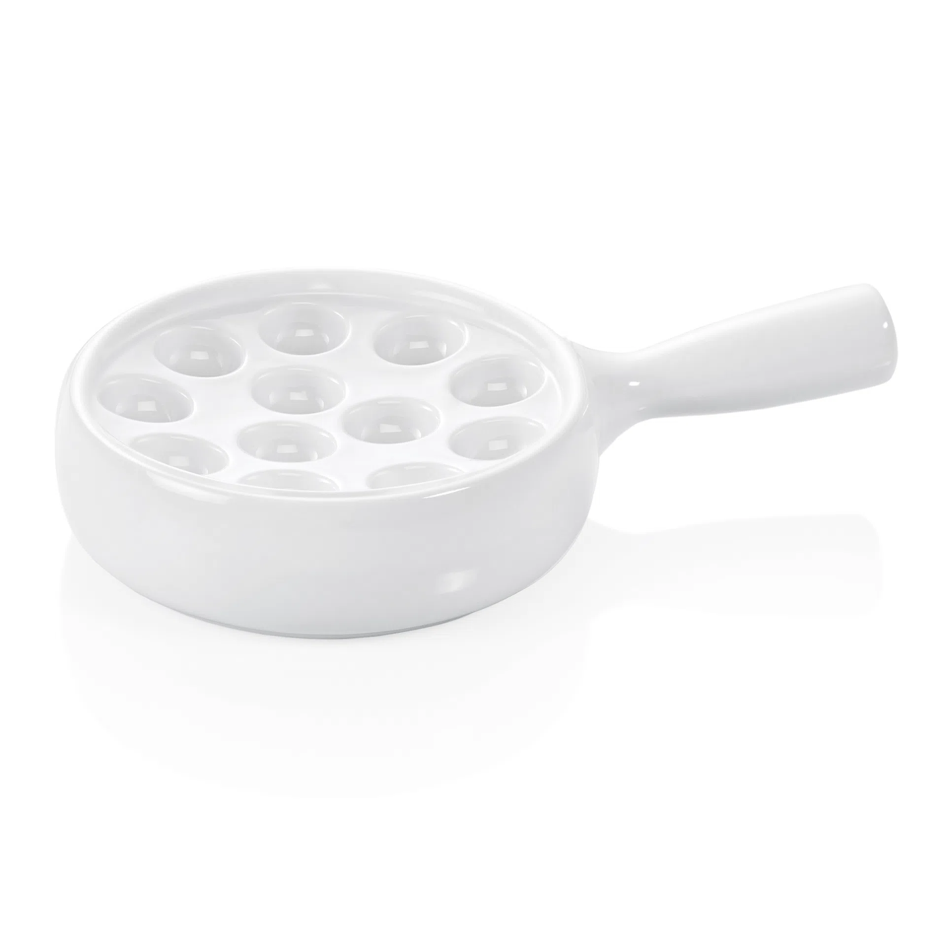 Schneckenpfanne, mit Stielgriff, für 12 Schnecken, Ø 20 cm, Porzellan - 4938012 - 4938012 Schneckenpfanne, mit Stielgriff, für 12 Schnecken, Ø 20 cm, Porzellan - 4938012 - 4938012