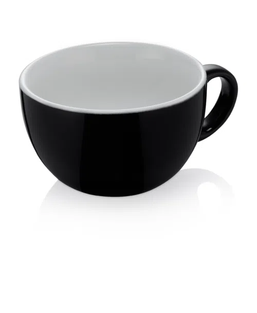 Caffè Latte Set ITALIA BLACK, 350 ml, Ø 11 cm, Set á 6 Stück, Porzellan - 4998035 - 4998035