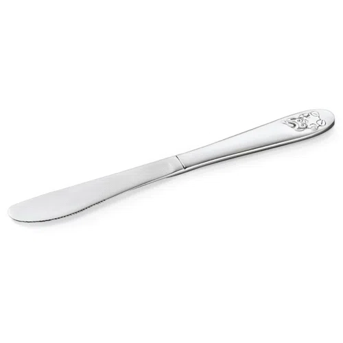 Kindermesser Set AMELIE, 17 cm, Motiv: Bär, Set á 12 Stück, Chromstahl 13/0 - 520002 - 520002