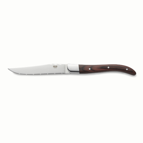 Steakmesser Set CARLOS, mit rotem Pakkaholzgriff, 23 cm, Set á 6 Stück, Klingenstahl 420, Holz - 6427323 - 6427323