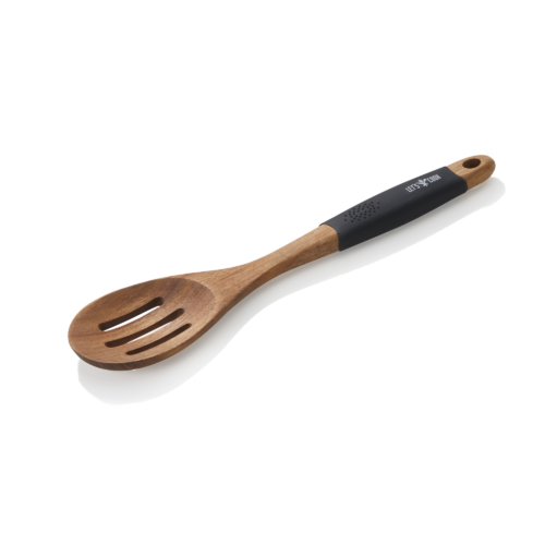Servierlöffel LET´S COOK, 30,5 cm, geschlitzt, Akazienholz, Silikon - 6838308 - 6838308