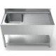 700 Spültafel Bodemschap 1 Links 1200 | CombiSteel 7333.0830 - 7333.0830