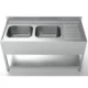 700 Spültisch Grundboden 2 Links 1600 | Combisteel 7333.0850 - 7333.0850