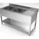 700 Spültisch Grundboden 2 Links 1600 | Combisteel 7333.0850 - 7333.0850