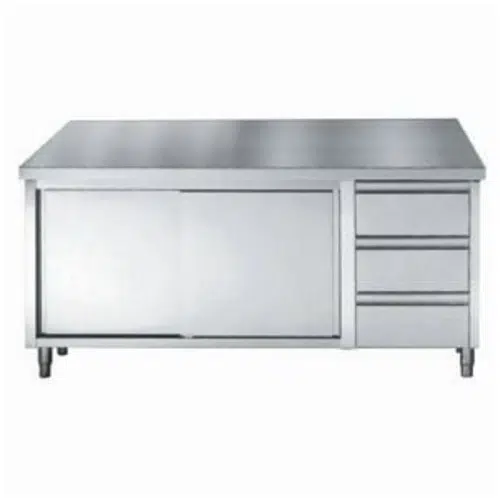 700 arbeitstisch schiebetüren schubladen 2000 | Combisteel 7452.0910 - 7452.0910