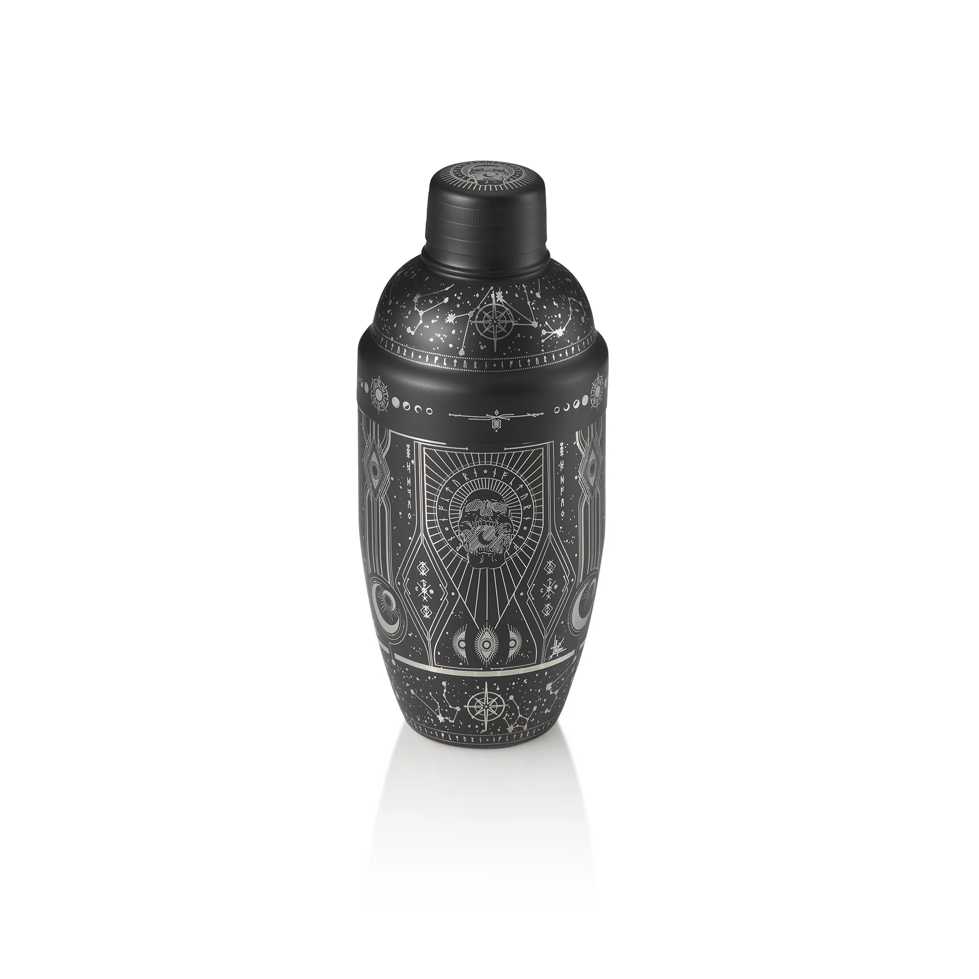 Shaker Tattoo NOCTURN, 0,5 ltr., Ø 8,5 cm, schwarz, gold, Chromnickelstahl 18/8 - 8300350 - 8300350 Shaker Tattoo NOCTURN, 0,5 ltr., Ø 8,5 cm, schwarz, gold, Chromnickelstahl 18/8 - 8300350 - 8300350