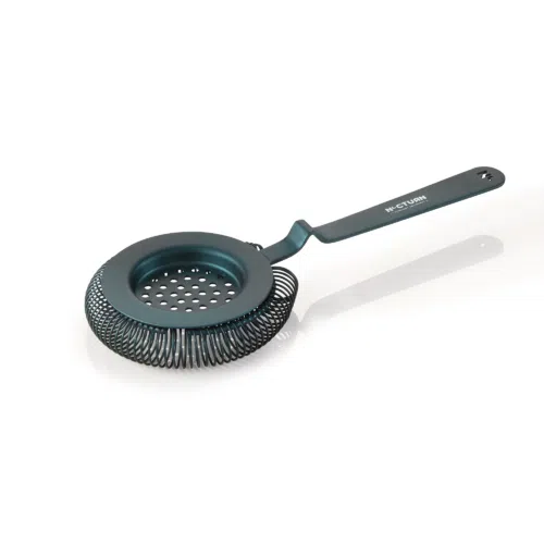 Barsieb NOCTURN mit Feder, Ø 8,5 cm, 20,5 cm, blau matt, Chromnickelstahl 18/8 - 8305201 - 8305201
