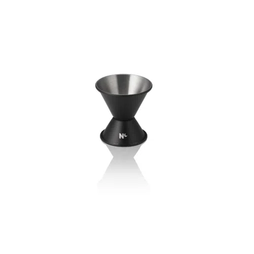 Jigger NOCTURN, 2/4 cl, Ø 4,5 cm, Höhe 6 cm, schwarz matt, Chromnickelstahl 18/8 - 8307100 - 8307100